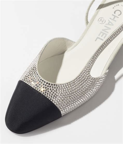 chanel crystal slingback|chanel slingback grosgrain.